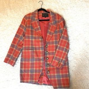 Plaid Wool Coat